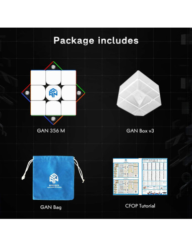 Cubo de Velocidad Magnético GAN 356 M Lite 3x3 Ajustable