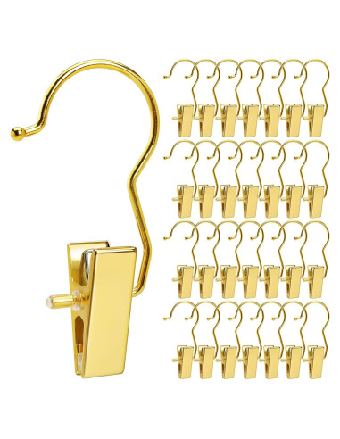 Clips de Botas Dorados Amber Home 24PCS - Ganchos Portátiles