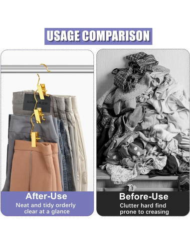 Clips de Botas Dorados Amber Home 24PCS - Ganchos Portátiles