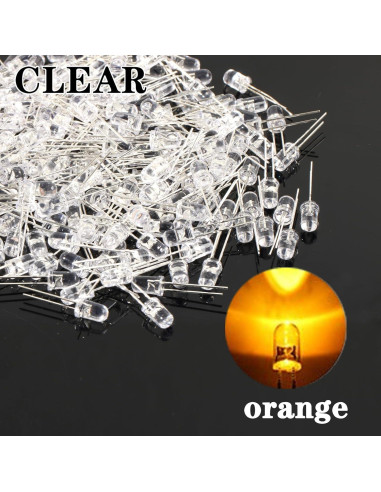 150 Diodos LED 5mm Naranjas Juasky para Proyectos DIY