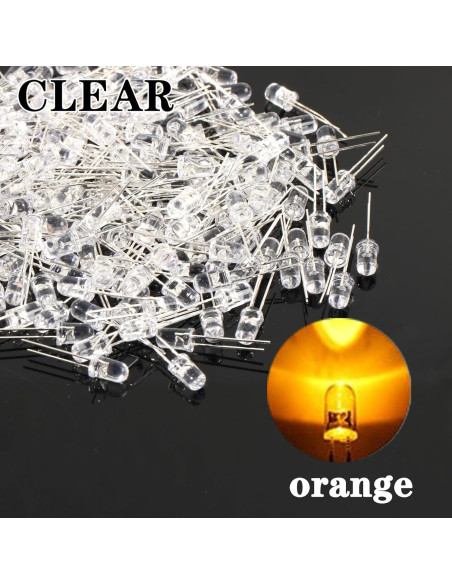 150 Diodos LED 5mm Naranjas Juasky para Proyectos DIY