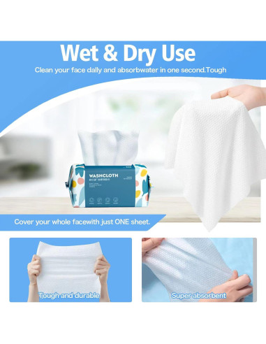 Toallas Desechables de Algodón BanYakong - 100 Unidades Multiusos