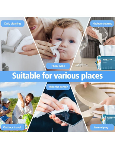 Toallas Desechables de Algodón BanYakong - 100 Unidades Multiusos