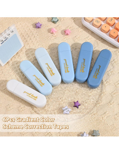 Conjunto de 6 Cintas de Corrección Valtiner Blanca 0.51 cm