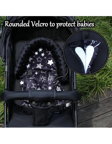 Soporte de Cabeza para Asiento de Auto Bebés HPIENOYA Negro