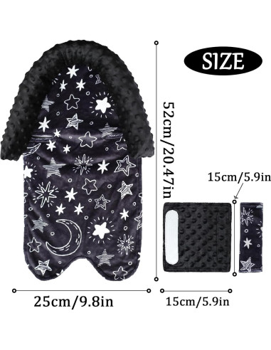 Soporte de Cabeza para Asiento de Auto Bebés HPIENOYA Negro