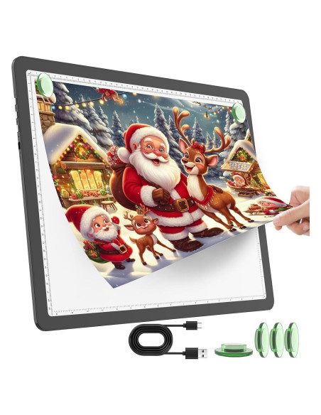 Almohadilla de Luz A3 TOHETO Recargable LED 5600 Lux Negra