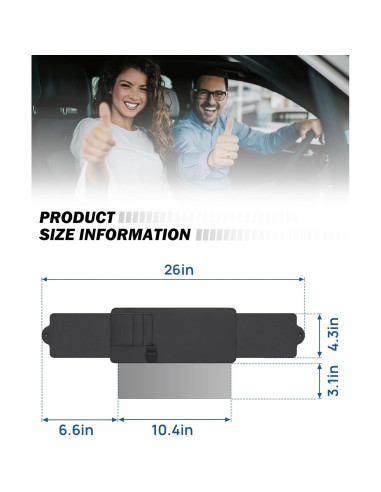 Extensor de Parasol JoyTutus Ajustable para Coche 66cm