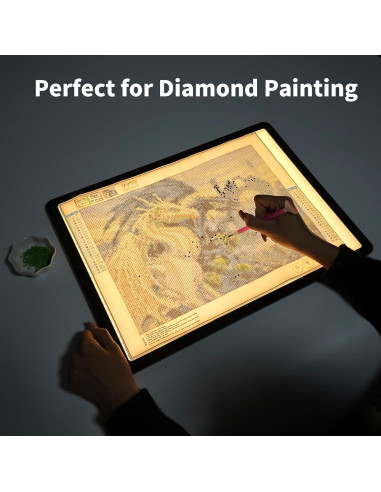 Almohadilla de Luz A3 TOHETO Recargable LED 5600 Lux Negra