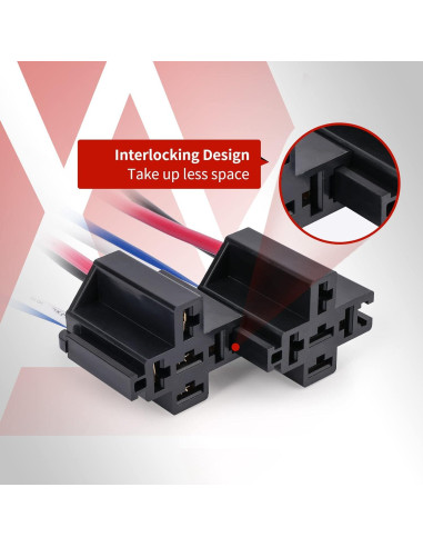 Relé de 4 Pines APIELE 12V 40A con Fusible de 30A para Coche