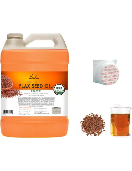 Aceite de Semilla de Lino Orgánico SULU 3.18 kg Sin Refinar