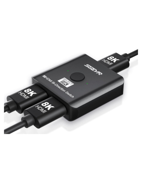 Interruptor HDMI 2.1 SGEYR 8K Bi-Direccional 2 en 1 Ultra HD Interruptor HDMI 2.1 SGEYR 8K Bi-Direccional 2 en 1 Ultra HD