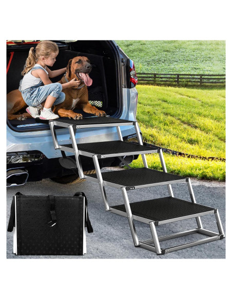 Rampa para Perros Zerria Extra Ancha 4 Escalones 90 kg Rampa para Perros Zerria Extra Ancha 4 Escalones 90 kg