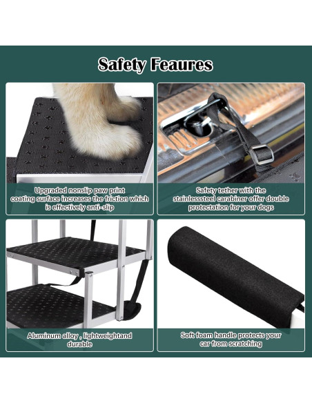 Rampa para Perros Zerria Extra Ancha 4 Escalones 90 kg Rampa para Perros Zerria Extra Ancha 4 Escalones 90 kg