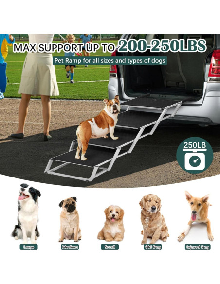 Rampa para Perros Zerria Extra Ancha 4 Escalones 90 kg Rampa para Perros Zerria Extra Ancha 4 Escalones 90 kg