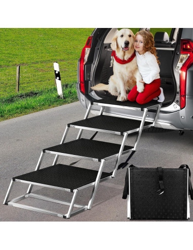 Rampa para Perros Zerria Extra Ancha 4 Escalones 90 kg