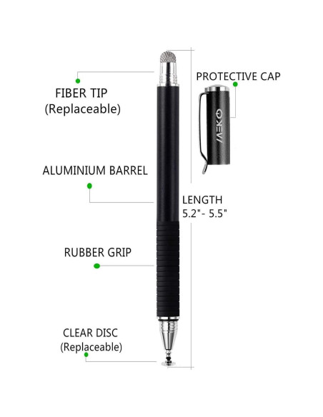 Estilógrafo Universal MEKO 2 en 1 con 6 Puntas Repuesto