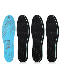 Sintege 3 Pares Plantillas Transpirables de Láttex Doble Capa 35-45 EUR