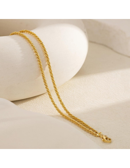 Pulsera de Tobillo Tewiky de Plata Esterlina Ajustable Dorada Pulsera de Tobillo Tewiky de Plata Esterlina Ajustable Dorada