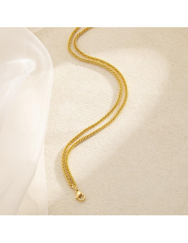 Pulsera de Tobillo Tewiky de Plata Esterlina Ajustable Dorada