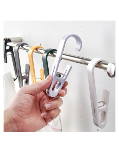 Pinzas de Ropa Grandes MaxSparkling Life 4 Pcs Plástico Negro Verde