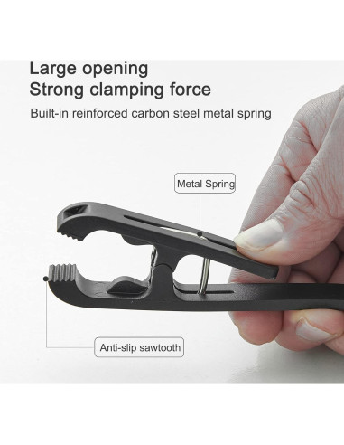 Pinzas de Ropa Grandes MaxSparkling Life 4 Pcs Plástico Negro Verde