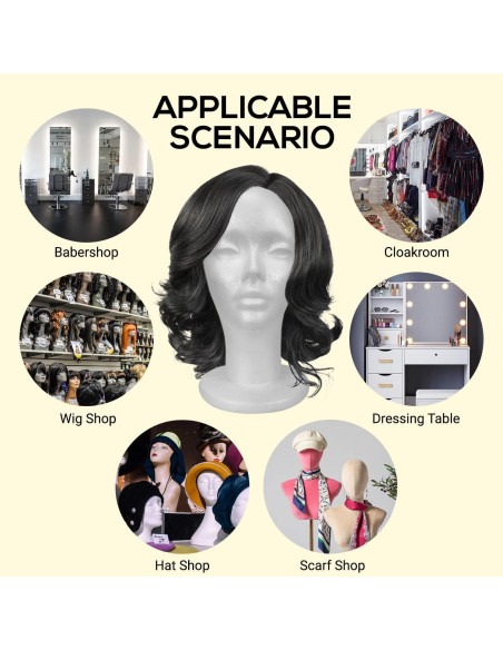 Cabeza de Maniquí de Estireno Glam21USA 29 cm para Pelucas Cabeza de Maniquí de Estireno Glam21USA 29 cm para Pelucas