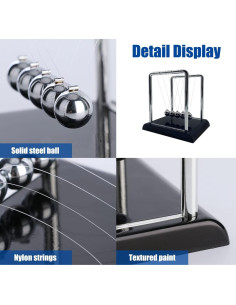 Péndulo de Newton BEWITU con 5 Bolas - Juguete Educativo 2