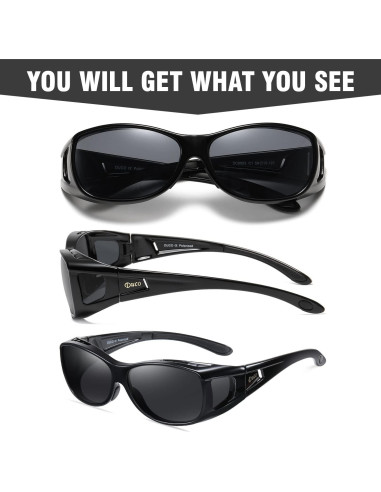 Gafas de Sol DUCO Polarizadas Fitover UV400 para Miopes