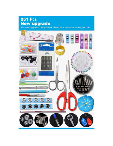 Kit de Costura Grande YUANHANG 251 Piezas Premium Portátil