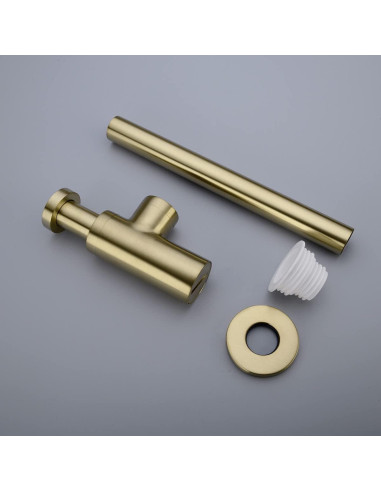 Trampa P de Botella TRUSTMI de Latón Oro Cepillado 1 1/4"