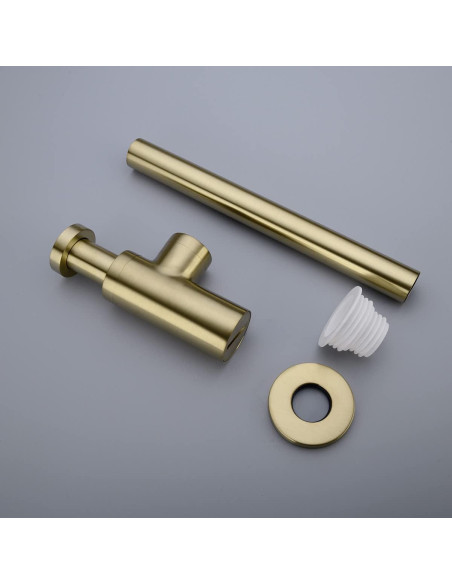 Trampa P de Botella TRUSTMI de Latón Oro Cepillado 1 1/4" Trampa P de Botella TRUSTMI de Latón Oro Cepillado 1 1/4"