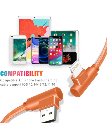 Cargador Lightning Exeric - Paquete de 3 Cables 1.83m Rápidos Cargador Lightning Exeric - Paquete de 3 Cables 1.83m Rápidos