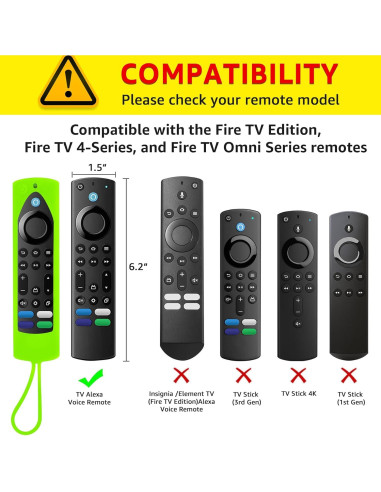 3 Fundas Remotas Brillantes en la Oscuridad Climberer para Fire Stick 4K