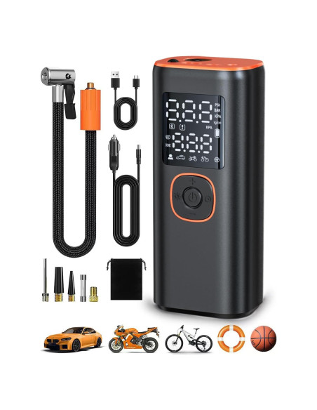 Compresor de Aire Portátil VXTUYO VP-18 160PSI con Luz LED