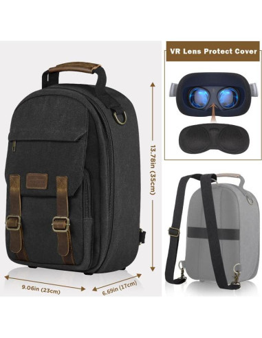 Funda Dura SMRITI para Cascos de VR y Accesorios - Negro