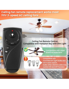 Control Remoto Inalámbrico para Ventilador de Techo Dunkive UC7083T 2