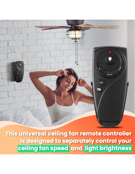 Control Remoto Inalámbrico para Ventilador de Techo Dunkive UC7083T