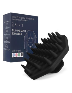 Exfoliador de cuero cabelludo Silkle - Masajeador negro 7.1cm