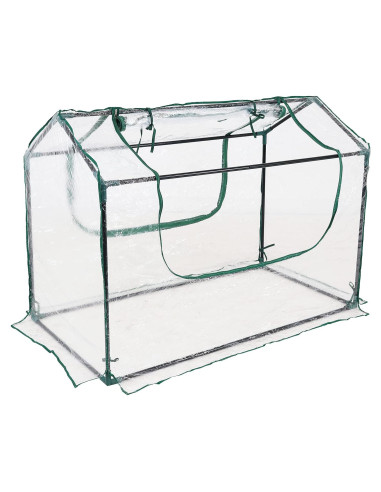 Invernadero portátil mini Sunnydaze 1.27x0.69 m 2 puertas
