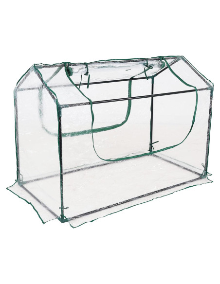 Invernadero portátil mini Sunnydaze 1.27x0.69 m 2 puertas