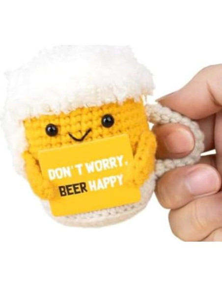 Cerveza de Crochet Hecha a Mano Cuvstvo - Regalo Positivo