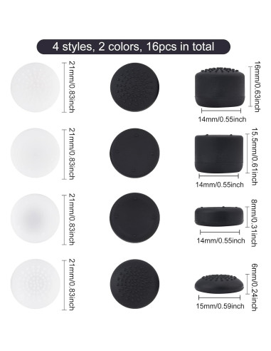 Tapas de Pulgar OLYCRAFT 16 Pcs Silicona Antideslizante PS5 PS4 Xbox