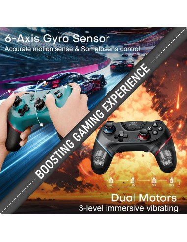 Controladores Inalámbricos Diswoe para Switch 2 en 1 con Mapeo