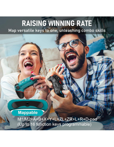 Controladores Inalámbricos Diswoe para Switch 2 en 1 con Mapeo