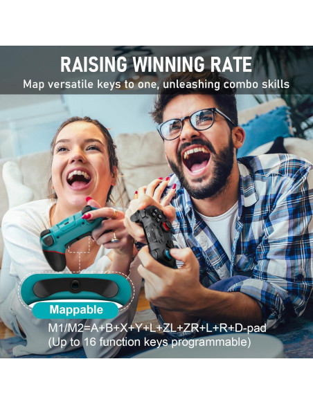 Controladores Inalámbricos Diswoe para Switch 2 en 1 con Mapeo