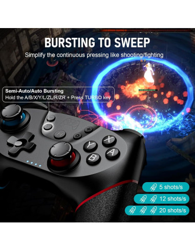 Controladores Inalámbricos Diswoe para Switch 2 en 1 con Mapeo