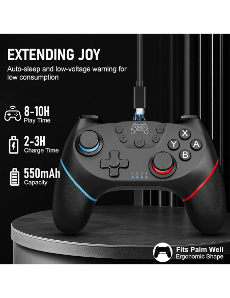 Controladores Inalámbricos Diswoe para Switch 2 en 1 con Mapeo