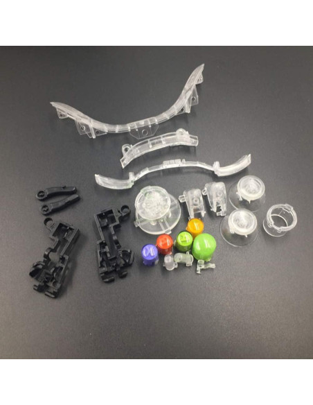 Carcasa de Joystick Xbox 360 Guanximaoyi Blanca Transparente