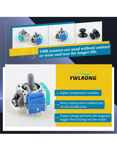 4 Joysticks Electromagnéticos TMR para Xbox One S/X YWLRONG